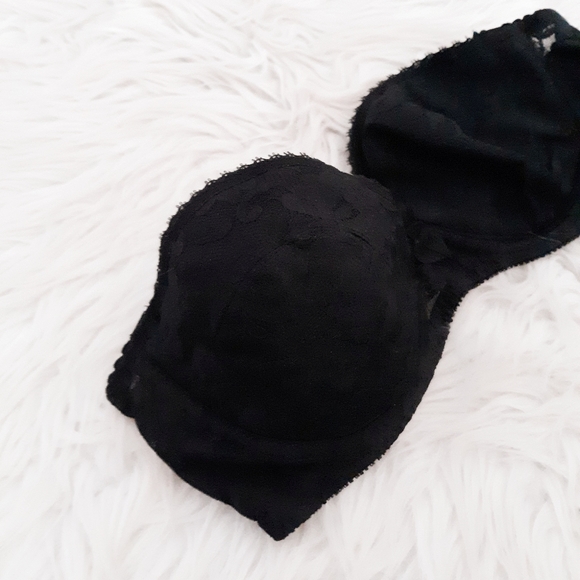 VTG Cabernet Black Strapless Bra 34C - Picture 2 of 4